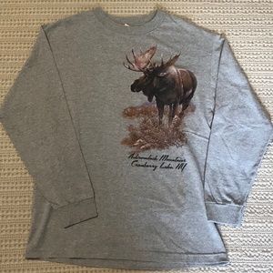 Cranberry Lake NY Moose long-sleeve t-shirt